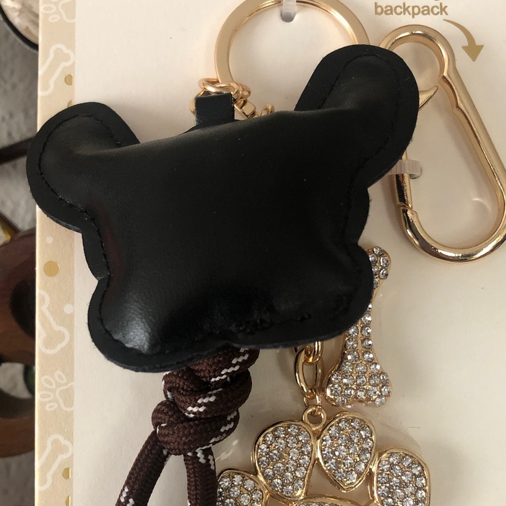 NWT Piper K Dog & Sparkly Paw Print & Bone Handbag Charm/Keychain - Picture 5 of 6